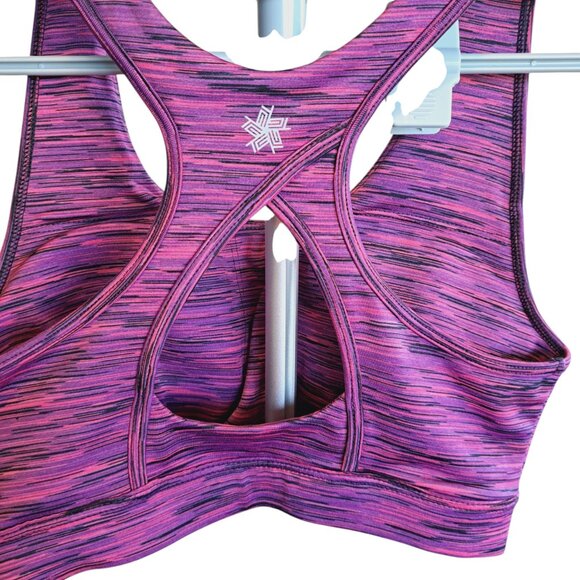 DryTek Purple Medium Support Sports Bra With Keyhole Back Removable Padded Small - Picture 6 of 9